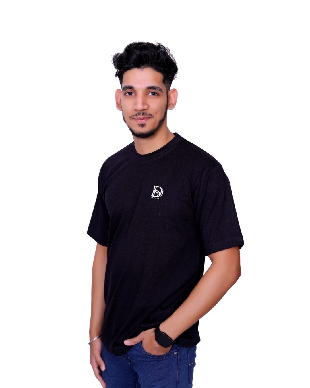 IMG-1523 Dr. SaaB Men’s Regular Fit T-Shirt Black / White - Image 2