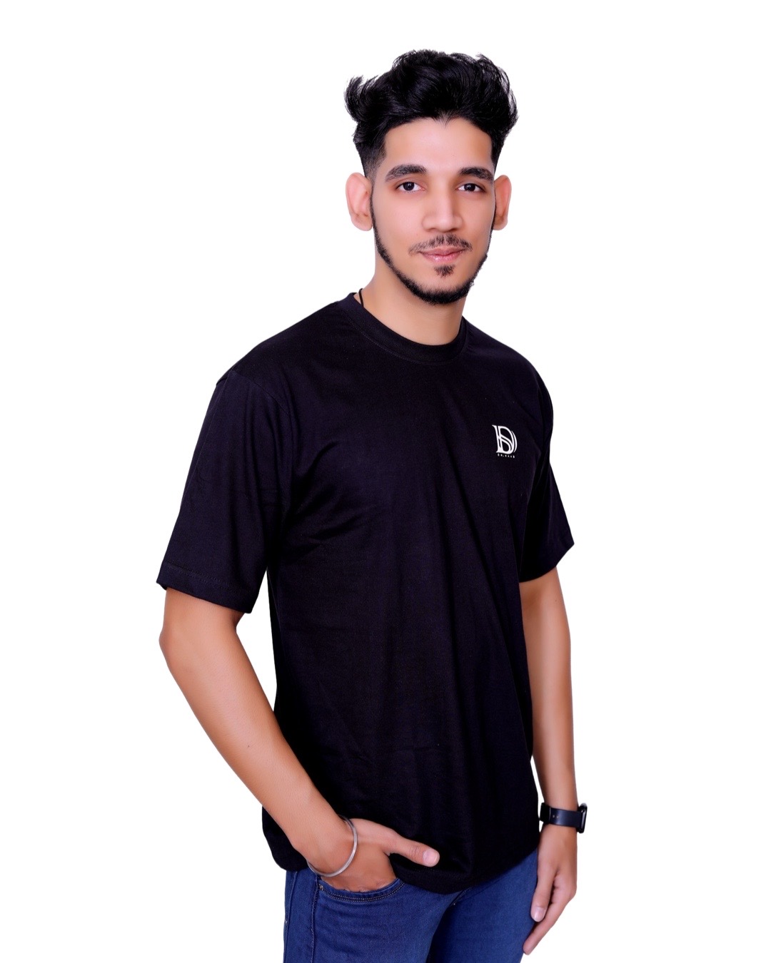 IMG-1525 Dr. SaaB Men’s Regular Fit T-Shirt Black / White - Image 4