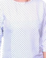 Dr. SaaB Casual Tops for Women, Dot Print for  Girls, Regular Fit, Color: White - Image 5