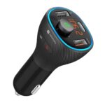Portronics Auto 15 Bluetooth - FM Transmitter, Hands-Free Calling,USB Reading (PD 20W+QC3.0) Fast Charger,(Black) - Image 2