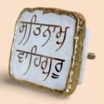 Satnam Waheguru Natural Agate Stone Night Lamp