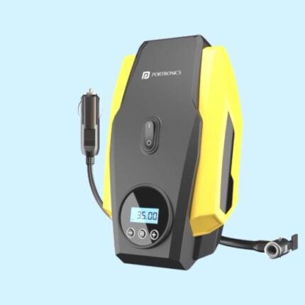 Portronics Vayu Lite Portable Tyre Inflator.(Black)