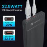 Portronics Luxcell B12 10000 mAh Power Bank (Black). - Image 3