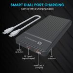 Portronics Luxcell B12 10000 mAh Power Bank (Black).