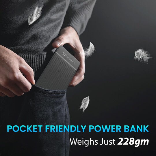 71OtyqOh8NL._SL1500_ (1) Portronics Luxcell B12 10000 mAh Power Bank (Black). - Image 4